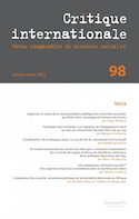 Critique internationale, no 98